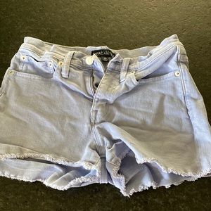 J Crew Mercantile Denim Frayed Hem Shorts 25 *Periwinkle*